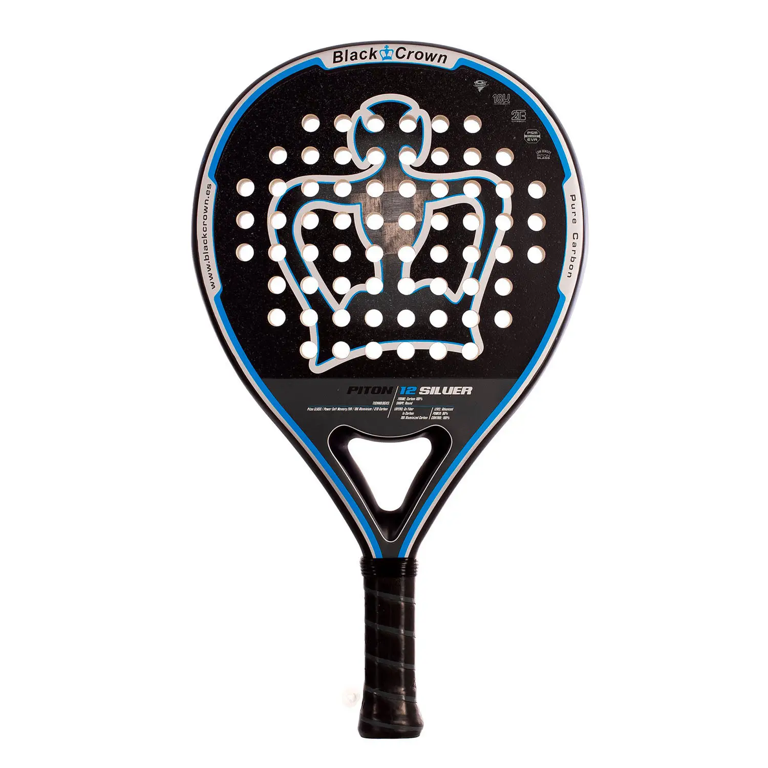 Black Crown Piton 12 Silber padel racket